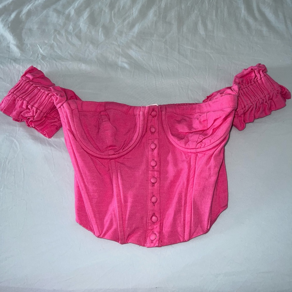 ASTR THE LABEL PINK Corset Top